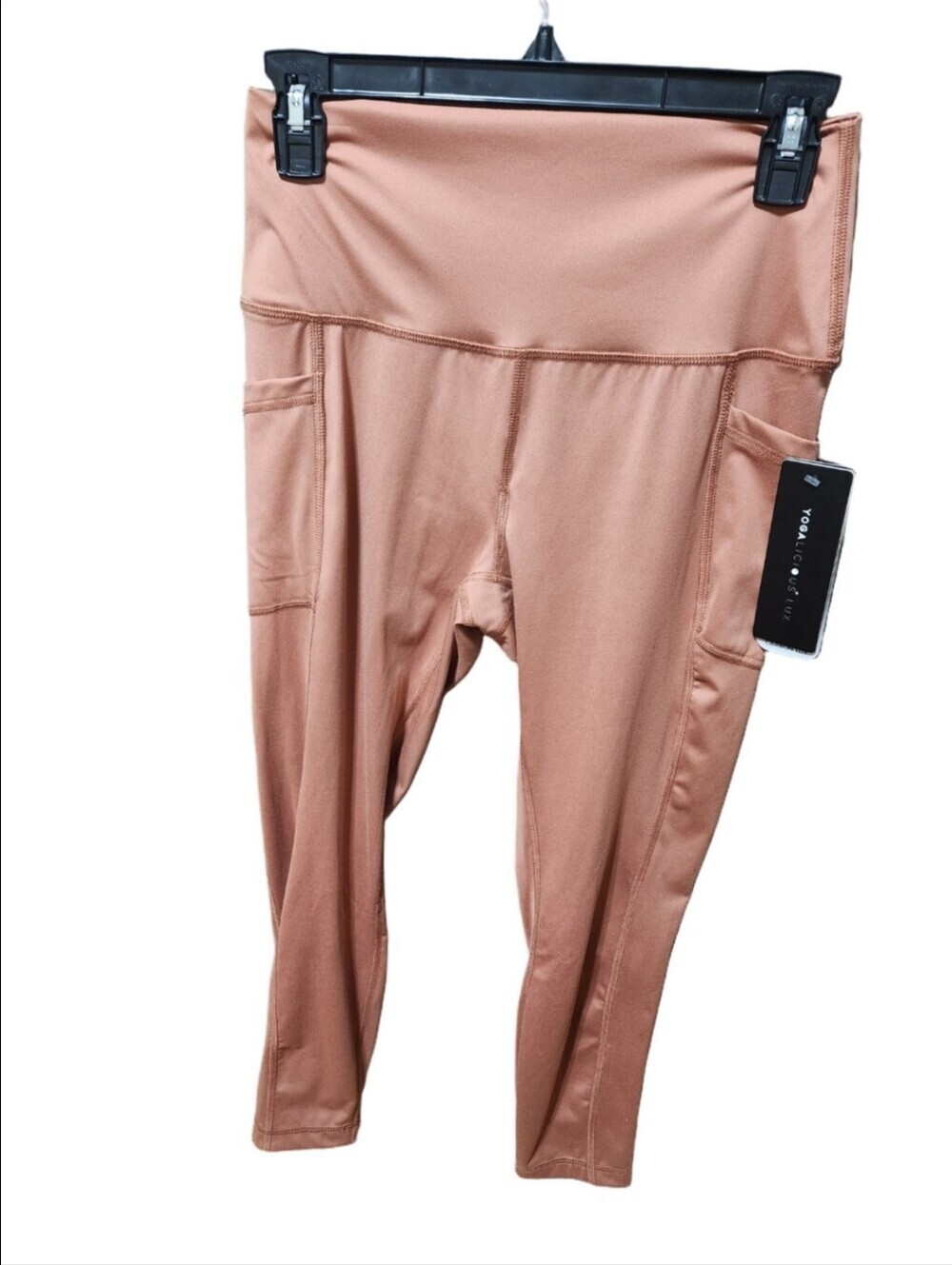Yogalicious Women's Orange High Waist Leggings With Side Pockets